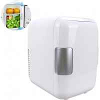 Mini Fridge Portable Thermoelectric Cooler and Warmer | 4 Litre 6 Cans Travel Refrigerator Compact Portable & Quiet | Counter-Top Fridge | for Cars Homes Offices and Dorms,White B086C5C7WS