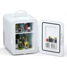 Nafort Mini Portable Fridge 4 Liter  6 Can Cooler and Warmer Compact Refrigerator AC DC Personal Skincare Fridge for Medications Cosmetics Cars Homes Offices Bedroom and Dorms White B099W8MDV7
