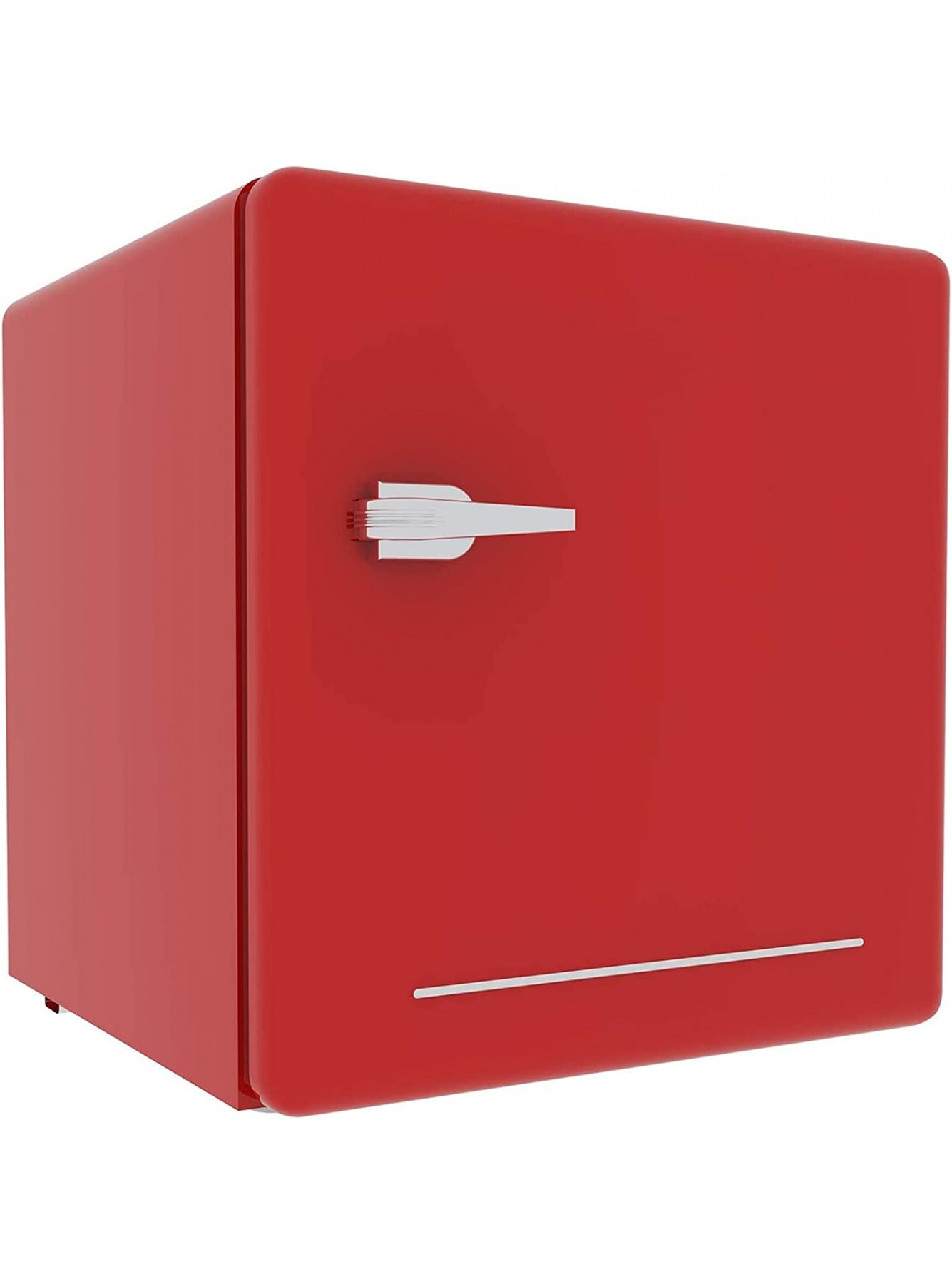 Tesmula Classic Retro Compact Refrigerator Single Door Mini Fridge with Freezer Small Drink Chiller for Home,Office,Dorm Small beauty cosmetics Skin care refrigerated for home,1.6 Cu.Ft Red B09N6D5W7R