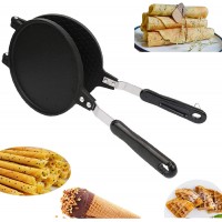 Double Side Waffle Maker Non Stick Waffle Irons Mold Pan Egg Roll Maker DIY Ice Cream Pancake Cone Maker Omelet Dessert Cooking Baking Tool for Home Kitchen Restaurant Snack Stand Cake Shop 6.7in B09J2L31ZX