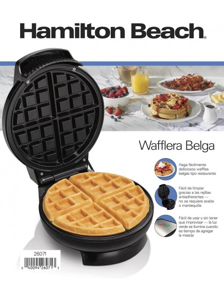 Hamilton Beach Belgian-Style Waffle Maker | Model# 26071 B07FT75SS7