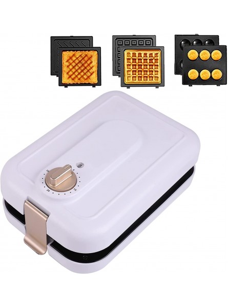 XCORCOR Non-Stick Belgian Waffle Maker with Removable Plates Panini Press & Sandwich Maker with Timing Control Indicator Lights Compact Design Easy to Clean 600 Watts White B09B93CKRT