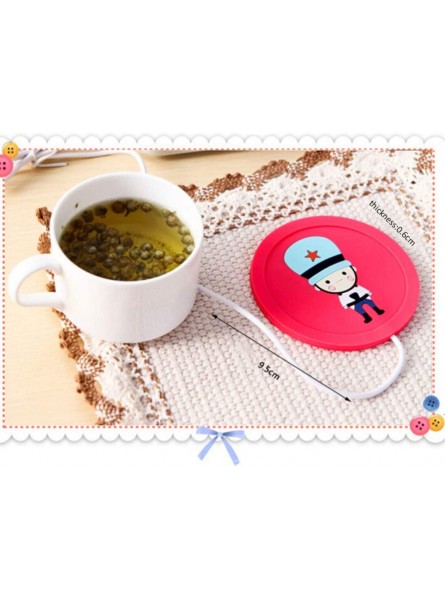 Cabilock Coffee Mug Warmer Creative Cartoon Cup Mug Warmer Pad USB Coffee Tea Beverage Heating Coaster for Home Office Red B08PZ1M44J