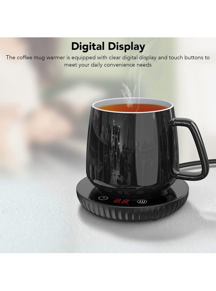 Coffee Cup Warmer for Desk Electric Beverage Warmer with 55°C Constant Adjustable Touch Button Heating Smart Tea Cup Warmer Timing for Office HomeUS Black B0B3DVF15V