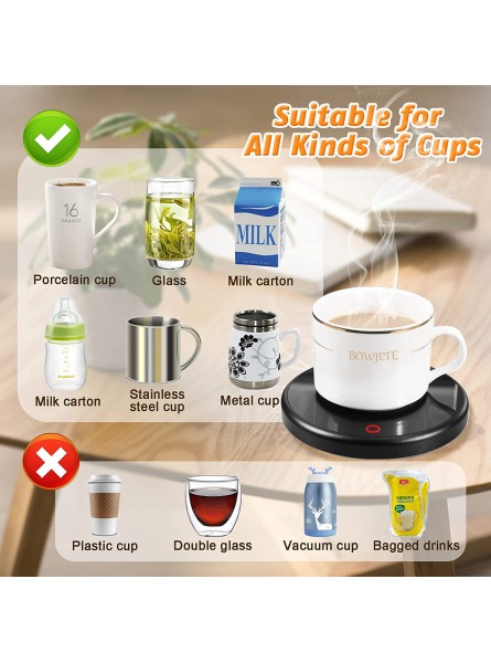 Coffee Mug Warmer Coffee Cup Warmers with 2 Temperature Setting and Auto Shut Off After 8H Feature Cup Warmer Heating Plate Coffee Milk Beverage Tea Candle Cocoa and Hot Chocolate B0B24RCL88