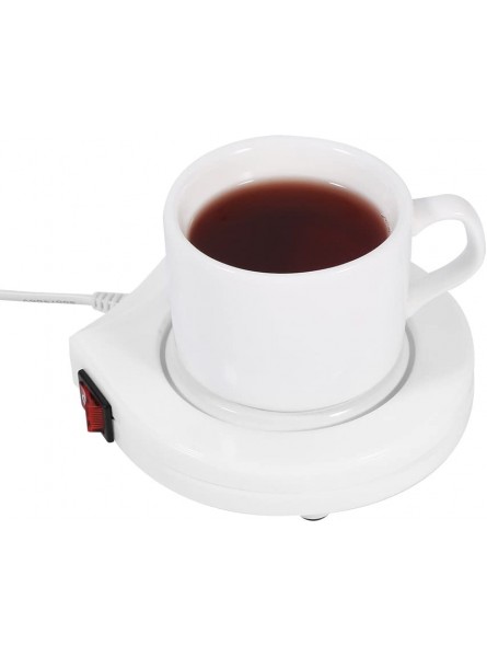 Coffee Mug Warmer Electric Powered Cup Warmer Heater Pad Mat for Coffee Tea Milk Mug Desktop Beverage Warmer for Office Home White 110V US Plug B09PTZBC71