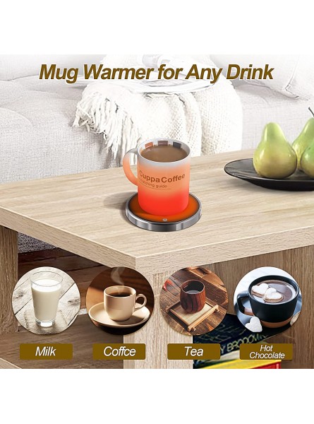 Coffee Mug Warmer for Desk JYYRC Waterproof Coffee Cup Warmer Electric Beverage Tea Water Milk Warmer for Warming & Heating Coffee Beverage Milk Tea and Hot Chocolate B09MG4XLYZ
