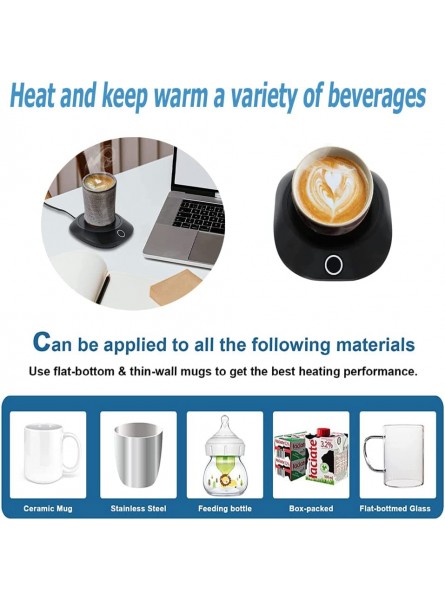 Coffee Mug Warmer Smart Beverage Warmer,Coffee Cup Warmer for Desk with Auto Shut Off Mug Heater & Detachable Cable,Milk Tea Cocoa Candle Warmer Heating Plate,Coffee Warmer for Desk Office Home Gift B09C6D22XW