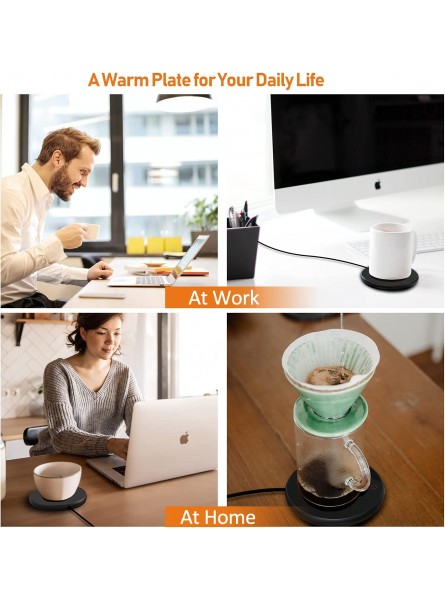 Coffee Mug Warmer with Auto Shut Off for Home Office Desk Smart Temperature Settings Electric Beverage Tea Water Milk Warmer for All Cups and Mugs Heating Plate Candle Wax Warmer B082Y51DVH