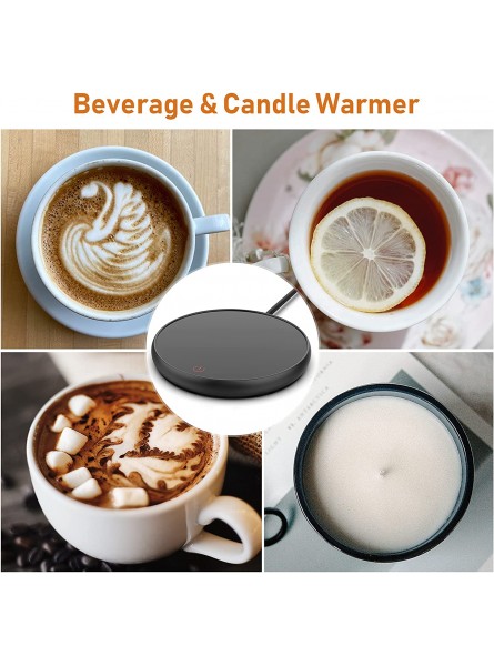 Coffee Mug Warmer with Auto Shut Off for Home Office Desk Smart Temperature Settings Electric Beverage Tea Water Milk Warmer for All Cups and Mugs Heating Plate Candle Wax Warmer B082Y51DVH