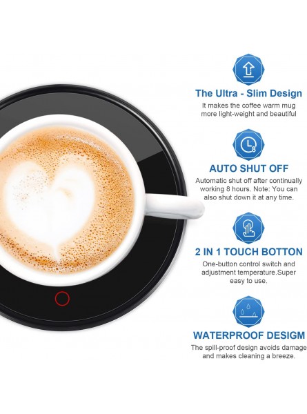 Coffee Warmer Coffee Cup Warmer for Desk with Auto Shut Off Electric Mug Warmer for Tea Coffee Milk Great Gift for Family Friend Colleague B09H5BF7NX