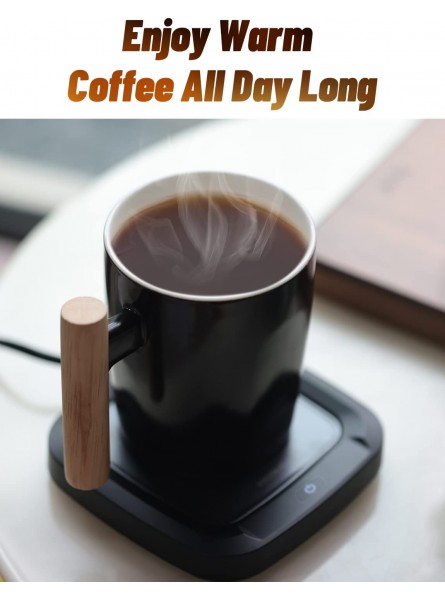 HOWAY Coffee Warmer & Mug Set Coffee Mug Warmer for Desk Auto Shut Off Warmer Plate with Flat Bottom Ceramic Cup Warm Water Tea Cocoa and Milk Mug Included B08F5FZVKZ