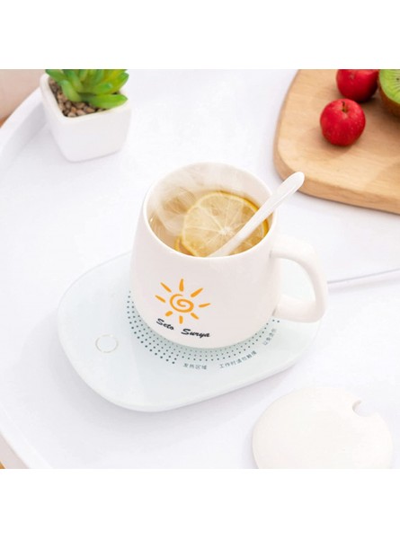 Hstore Life 55 Degree Constant Temperature Cup Mug Mat Office Desk Coffee Milk Tea Espresso Beverage Warmers Warm Cup Pad Office Intelligent USB Heating Thermos Cup Table Mat F B09HH6LLKF