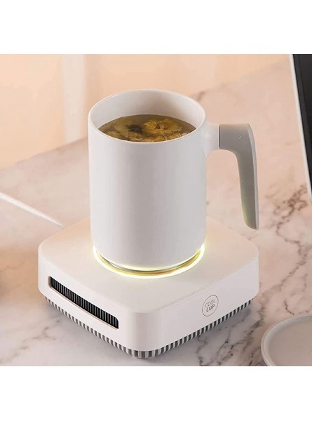 JFF Cup Cooler-Coffee Warmer Desktop 2 in 1 Coffee Tea Drinks Mug Warmer Cooler Desktop Heating and Cooling Beverage Plate B09QYCVKSV