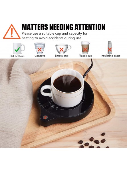 New Coffee Mug Warmer and Office Warmer Electric Beverage Warmer with 5 Temperature Settings Coffee Warmer for Cocoa Milk Milk Auto On Off Gravity-induction Mug Warmer for Office Desk Use B08KDTQSHR