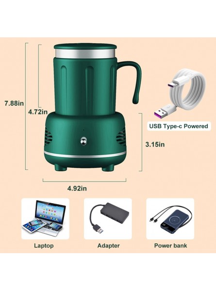 NORMIA RITA USB Electric Cup Cooler and Warmer with 13.5Oz Aluminum Cup Desktop Electric Cooling Cup Beverage Cans Cooler Coffee Mug Warmer for Beer Juice Milk Coffee 45℉ 131℉ B0B19YB7CP