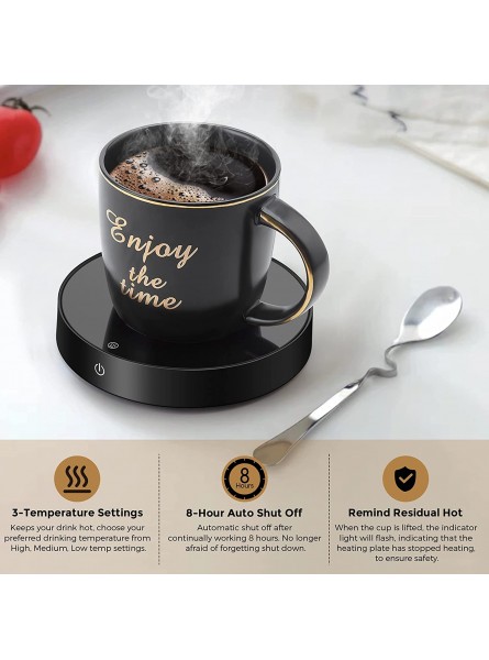 Suewow Coffee Mug Warmer and Office Warmer,Mug Warmer for Desk,Beverage Warmer Electric Beverage Warmer with 3 Temperature Settings Coffee Warmer for Tea,Water,Cocoa,Milk or Soup Up to 165℉ 75℃ B09D77NL35