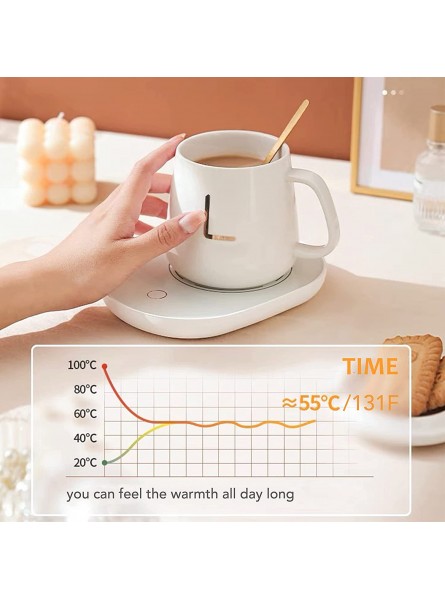 Wemordu Smart Coffee Mug Warmer Coffee Cup Warmer for Desk with Auto Shut Off Electric Beverage Warmer for Coffee Milk Tea Cocoa Health Coaster for Your Loved Ones Candle Warmer for Home B09H2YPCYZ
