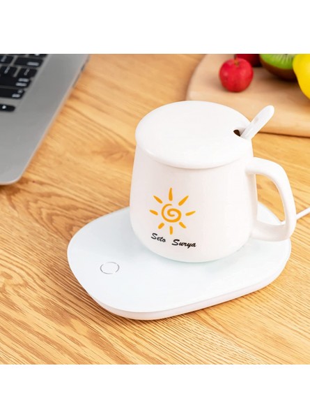 WOOW DEPOT Coffee Mug Warmer,Electric Coffee Cup Warmer Beverage Warmer Milk Tea Espresso Water Thermostat Coaster for Home and Office Desk B08ZXHMV4C