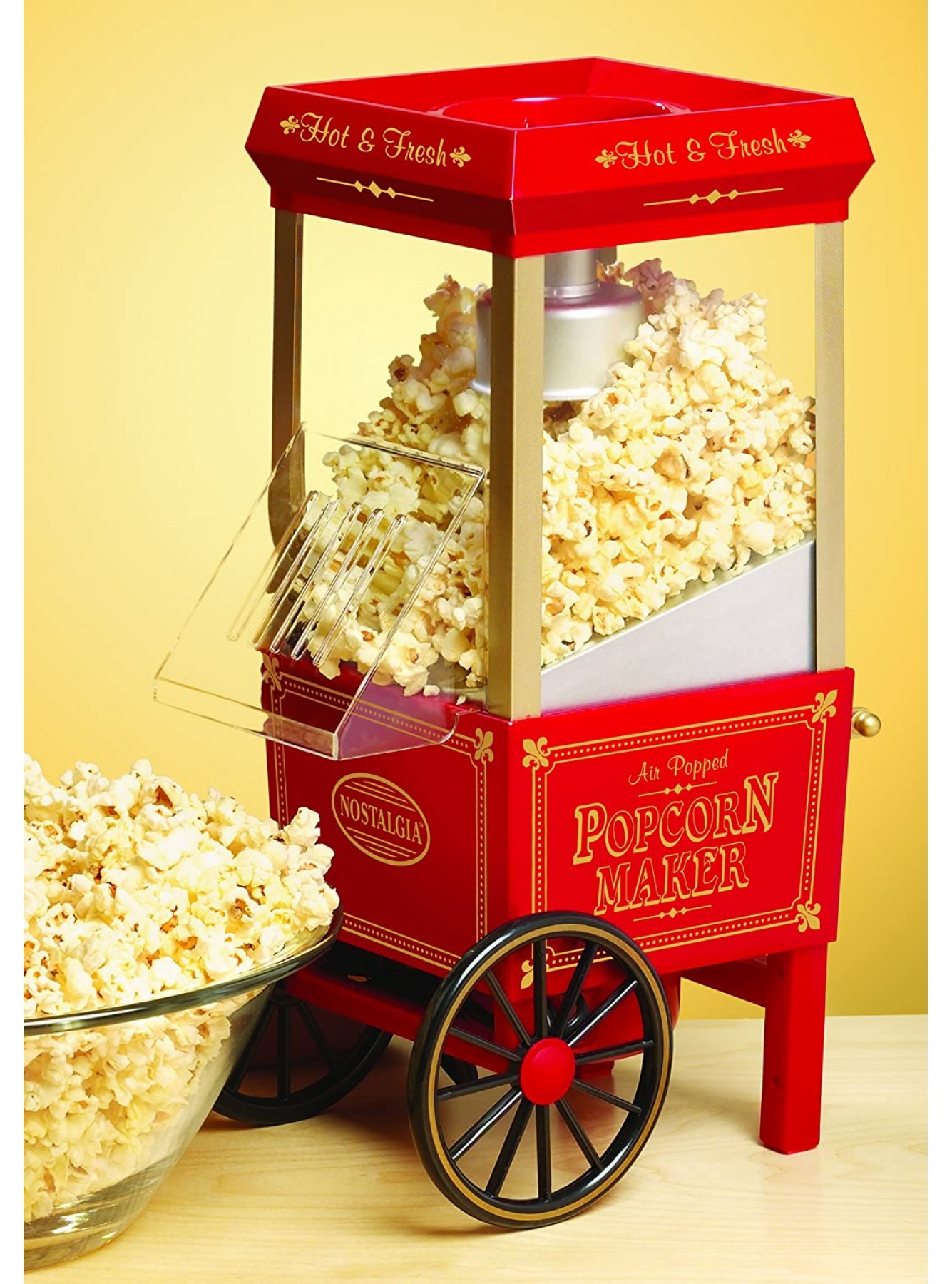 na Red Nostalgia OFP801 Vintage Collection 12-Cup Hot Air Popcorn Maker 1 B01EPCLTQW