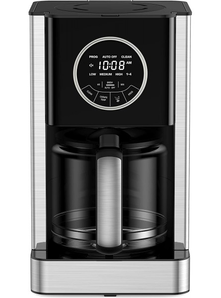 12-Cup Coffee Maker,Drip Coffee Machine with Glass Carafe Keep Warm 24H Programmable Timer Brew Strength Control Touch Control Anti-Drip System Self-Cleaning Function,Father's day gifts B09NVFS1G8