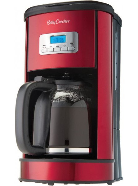 Betty Crocker BC-3736CMR 2 Digital 12-Cup Coffee Maker Red B001FYD1FG