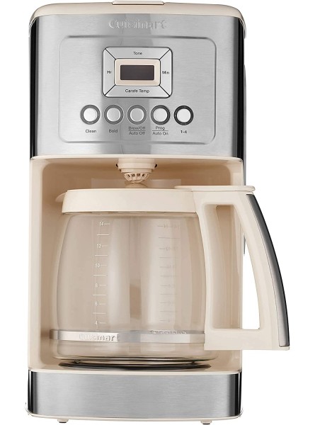 Cuisinart DCC-3200 Programmable Coffeemaker with Glass Carafe and Stainless Steel Handle 14 Cup Cream Renewed B09B8MTZQ9