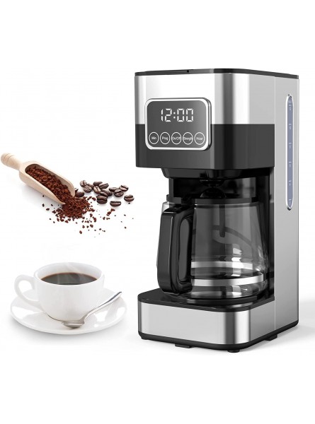 FZ-SNOK 10-Cup Programmable Coffee Maker: Automatic Drip Coffee Maker with Timer Auto Shut Off Smart Anti-Drip System Quick Brew Keep-warm Plate Electric Filter Coffee Machine with Coffee Pot B09WVR1X9T