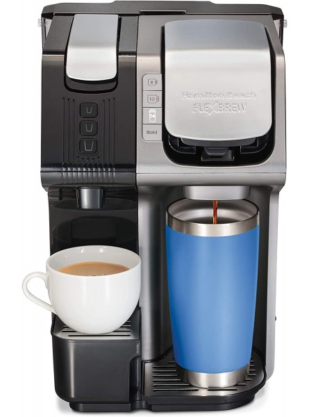 Hamilton Beach FlexBrew Trio 2-Way Coffee Maker Compatible with K-Cup Pods or Grounds Combo Single Serve & Espresso Machine with 19 Bar Pump 56 oz. Removable Reservoir Black B08QN8YD1X