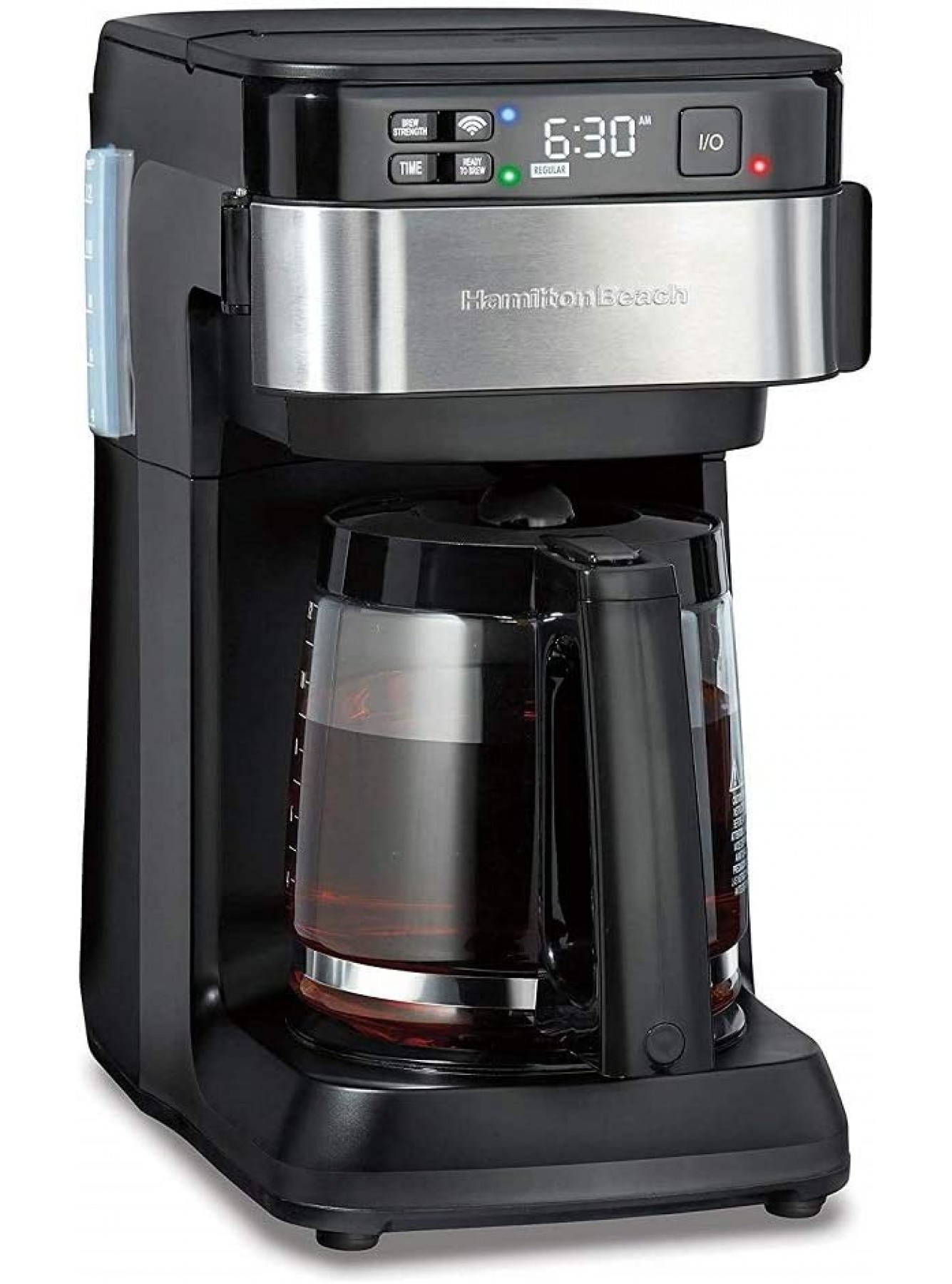 Hamilton Beach Works with Alexa Smart Coffee Maker Programmable 12 Cup Capacity Black and Stainless Steel 49350 – A Certified for Humans Device B07TFLNDNR