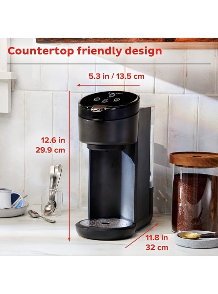 Instant Pot Solo 2-in-1 Singe Serve Coffee Maker for Ground Coffee K-Cup Pod Compatible Coffee Brewer Includes Reusable Coffee Pod 8 to 12oz. Brew Sizes 40oz. Water Reservoir Black B096BGY8LB