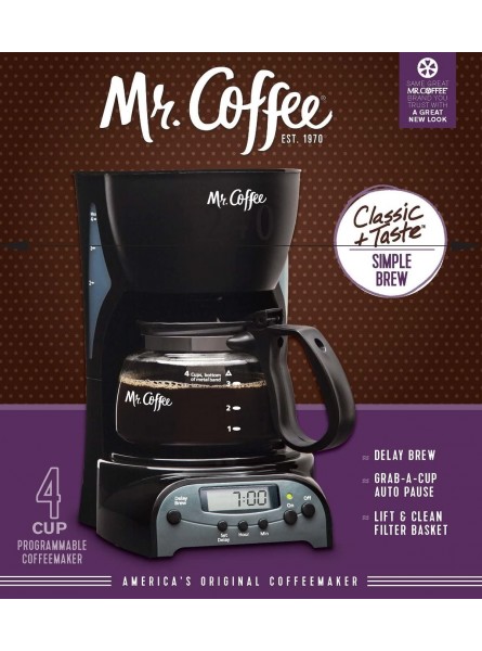 Mr. Coffee 4-Cup Programmable Coffee Maker Black DRX5-RB B0008JIW8U