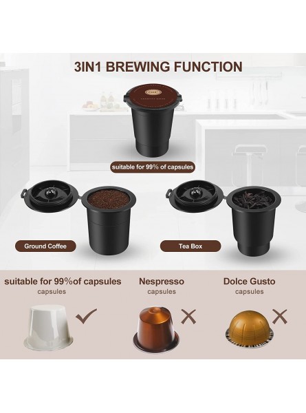Single Serve Coffee Maker SiFENE Personal Coffee Brewer Machine 3 in 1 for Capsule pod Loose Leaf Tea&Ground Coffee 50oz Removable Water Reservoir For Home&Office B09QQNZDRW