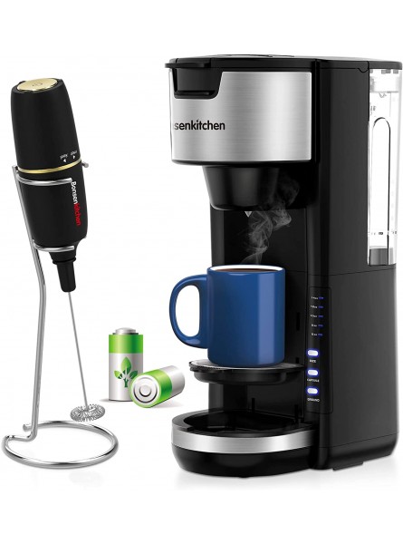 Singles Serve Coffee Makers For K Cup Pod & Coffee Ground Mini 2 In 1 Coffee Maker Machines 30 Oz Reservoir Brew Strength Control Small Coffee Brewer Machine for office Home Kitchen B09XHSC24Q