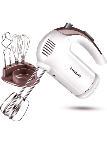 DmofwHi 5 Speed Hand Mixer Electric 300W Ultra Power Kitchen Hand Mixers with 6 Stainless Steel Attachments 2 Wired Beaters,2 Whisks and 2 Dough Hooks and Storage Case B07GPRHGM4