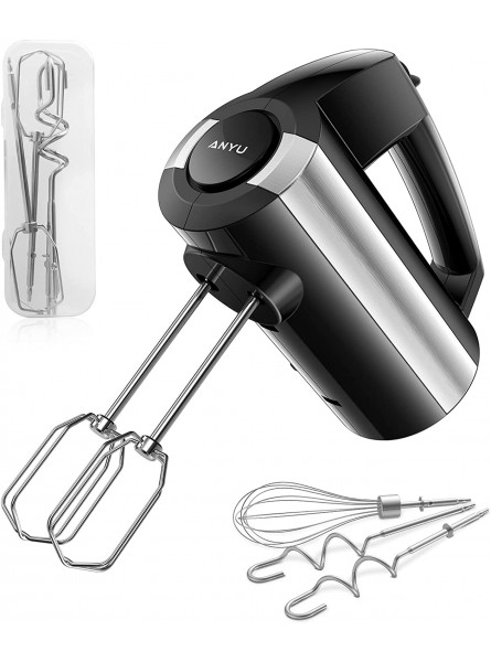 Electric Hand Mixer Whisk: 300W 5 Speeds Handheld Mixer Electric Turbo Function Includes Beaters Dough Hooks with Storage Case Electric Whisk Mixer for Baking Cream Whipper Egg Beater B09FXP9DR4