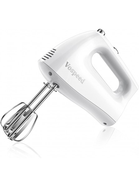 Electric Hand Mixer Whisk Vospeed 400W Electric Hand Mixer Whisk with 5 Speeds One-Button Eject Function 2X Egg Whisk 1X Egg Sticks 2X Dough Sticks for Baking Whipping Mixing Cookies and Dough B09HXN45XM