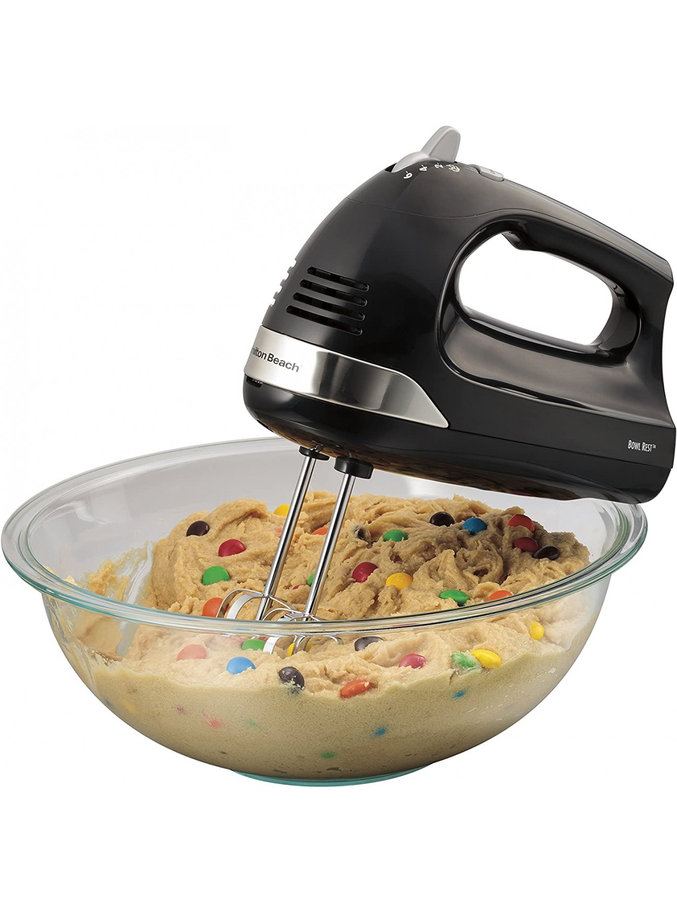 Hamilton Beach 6-Speed Electric Hand Mixer with Snap-On Storage Case QuickBurst Beaters Whisk and Bowl Rest Black B01M7NFX3N