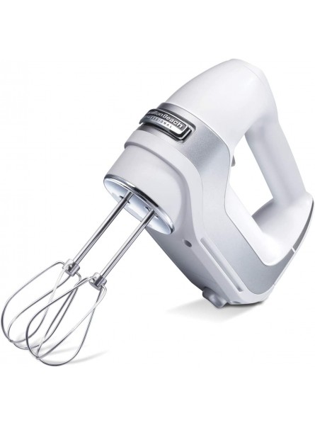 Hamilton Beach Professional 5-Speed Electric Hand Mixer with High-Performance DC Motor Slow Start Snap-On Storage Case Stainless Steel Beaters & Whisk White 62652 B07H85M528