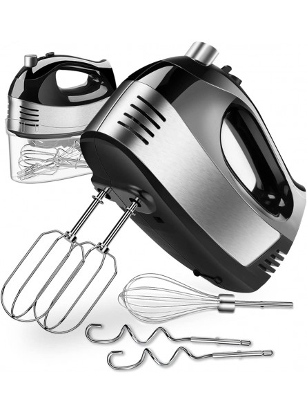 Hand Mixer Electric Cusinaid 5-Speed Hand Mixer with Turbo Handheld Kitchen Mixer Includes Beaters Dough Hooks and Storage Case Black B07FY9V9BK