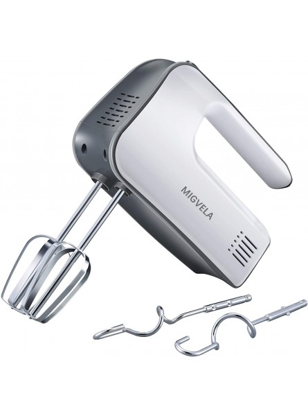Hand Mixer Electric Handheld Mixer 300W 5 Speed Turbo Egg Blender with Twisted Wire Beaters and Whisk for Easy Whipping Mixing Cookies Cream Brownies Cake Baking Dough Batters Grey B08Y6Q9DCM