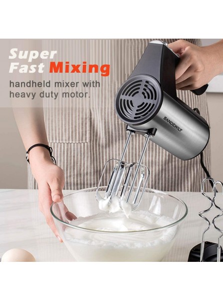 Hand Mixer Electric with 2x5 Speeds,Ultra Power Advantage Kitchen Handheld Mixer with4 Premium Stainless Steel Accessories and Storage Case B08J41F1F5