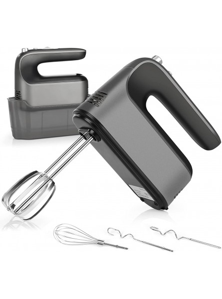 Hand Mixer Electric With Storage Case 350W Ultra Power Kitchen Mixer Handheld Mixer With 2x5 Speed Turbo Boost & Automatic Speed 5 Stainless Steel Accessories One-Button Pop-UP For Easy Whipping Dough Cream Cake Easy to Clean B09H44H3LR