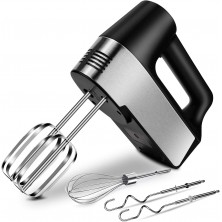 Hand Mixers Kitchen Handheld 5-Speed Best Kitchen Electric Hand Mixer with Turbo Boost Eject Button and Stainless Steel Accessories2x Flat Beaters 2x Dough Hooks 1x whisk  For Egg White Whipping B099K2RLQ4
