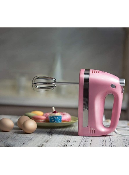 J-Stand Mixer Dough Mixer Egg Beater Hand Mixer-Stainless Steel 350W High Power Electric Mixer for Mixing Egg Cream Batter Easy to Manual Blender Color : Pink B081XD8M4S
