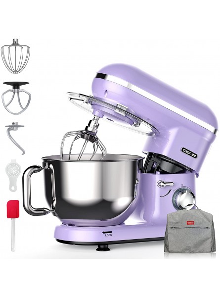 CHeflee Stand Mixer 6 Quart 600W 6+P Speed Household Electric Food Mixer with 6 Accessories for Dough Cream Cake Kitchen Electric Mixer Lavender B09C29HKL4