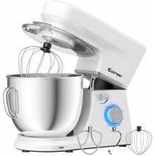 COSTWAY Stand Mixer 6-Speed 7.5 QT Tilt-head Electric Kitchen Food Mixer 660W with Stainless Steel Bowl Dough Hook Beater Whisk B07NQC8826