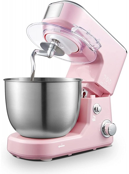 Electric Stand Blenders Multifunctional Household Food Mixer with 5L Stainless Steel Mixing Bowl Enjoy More Baking Time Color : Pink B09BYGK53R