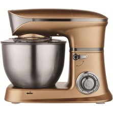 Food Stand Mixer Food Processor and Mixer 1300W 6 Speed Control 6.5L Electric Dough Blender with Double Shaft Automatic Tilt-Head Include Beater Double Hooks Whisk Splash Guard,Gold B089GLLWJN