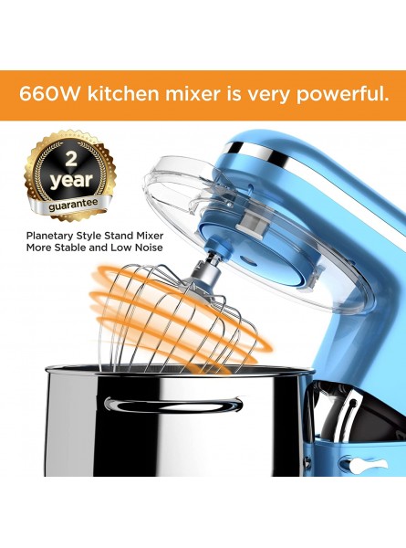 HOWORK Stand Mixer 8.45 QT Bowl 660W Food Mixer Multi Functional Kitchen Electric Mixer With Dough Hook Whisk Beater Egg White Separator8.45 QT Blue B08KG5FWWV